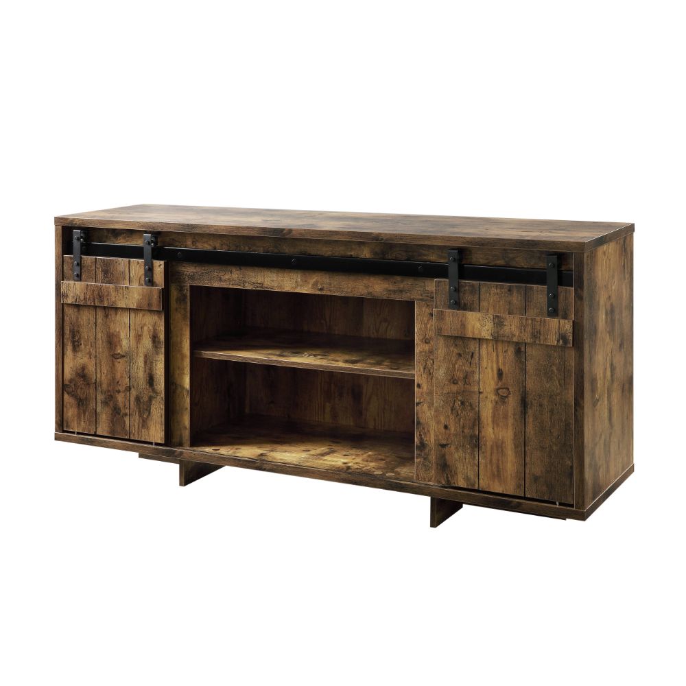 Bellarosa Rustic Oak Finish Tv Stand