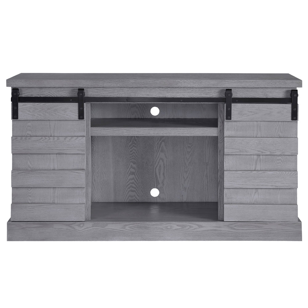 Amrita Gray Oak Finish Tv Stand