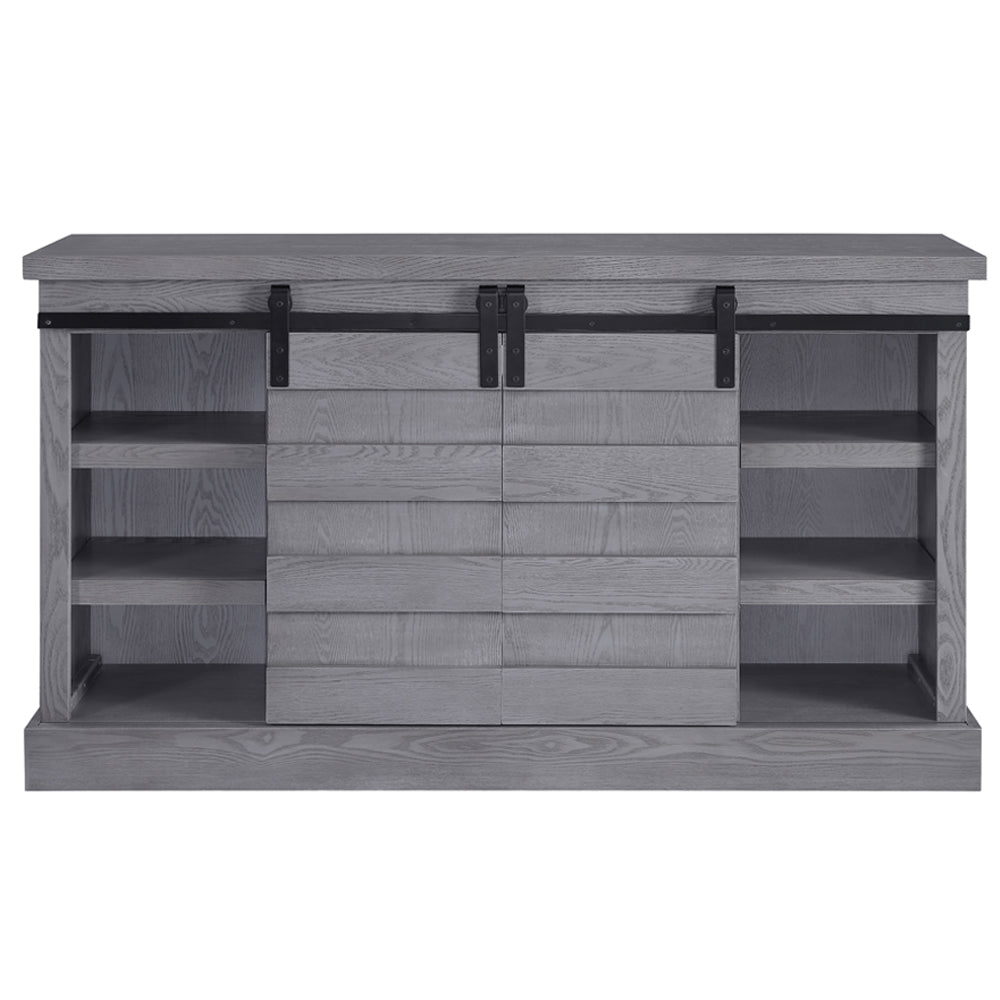 Amrita Gray Oak Finish Tv Stand