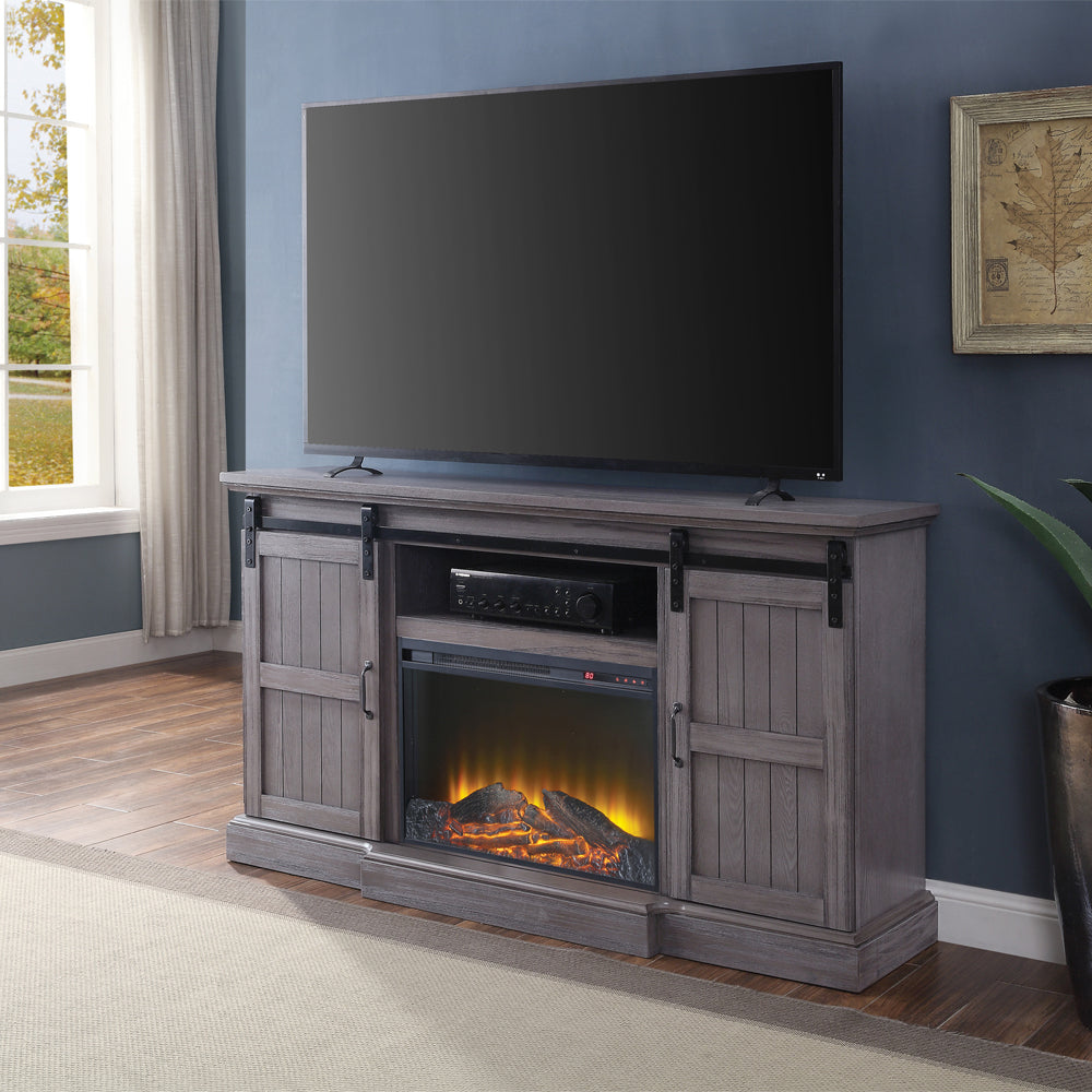 Admon Gray Oak Finish Tv Stand