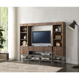 Andria Reclaimed Oak Finish Entertainment Center