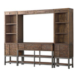 Andria Reclaimed Oak Finish Entertainment Center