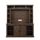 Aksel Walnut Finish Entertainment Center