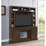 Aksel Walnut Finish Entertainment Center