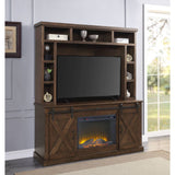 Aksel Walnut Finish Entertainment Center