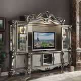 Versailles Antique Platinum Finish Entertainment Center