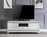 Lotus Mirrored, Faux Ice Cube Crystals Tv Stand