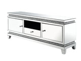 Lotus Mirrored, Faux Ice Cube Crystals Tv Stand