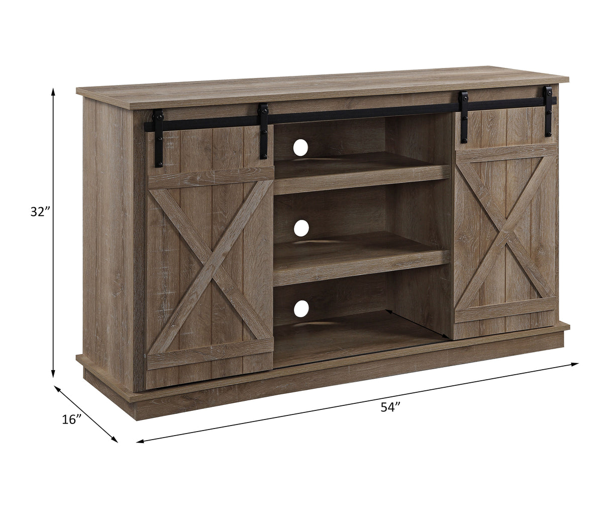 Bellona Oak Finish Tv Stand