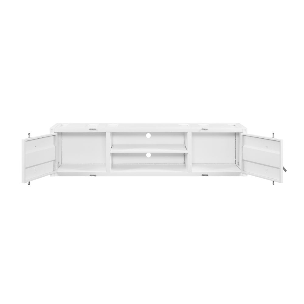 Cargo White Finish Tv Stand