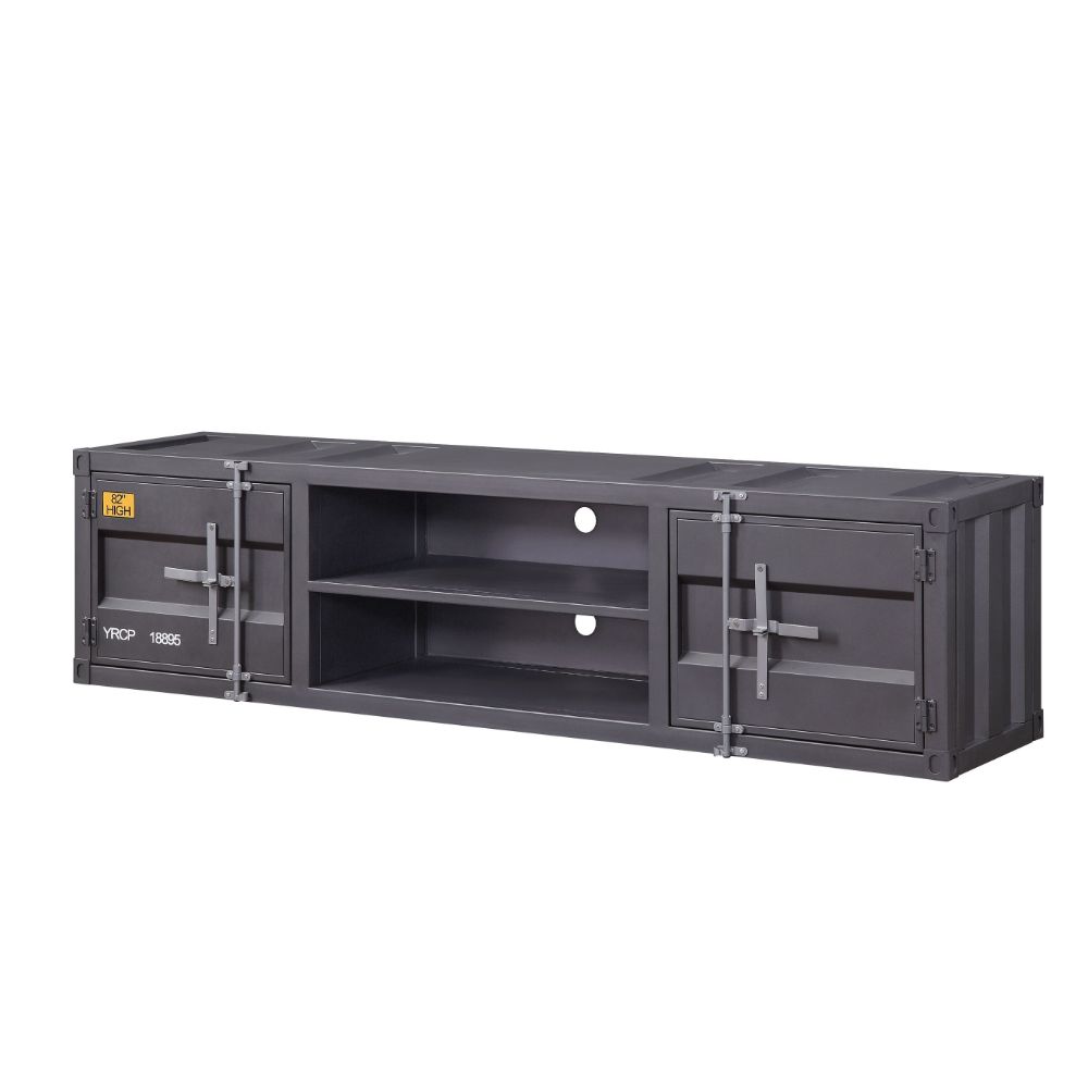 Cargo Gunmetal Finish Tv Stand