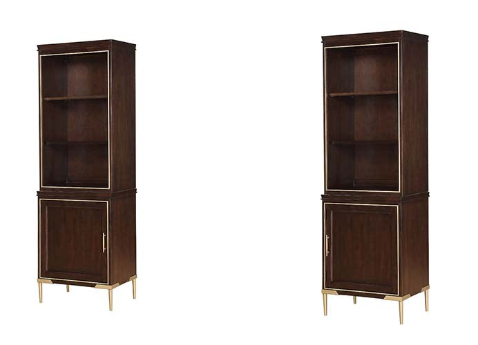 Eschenbach Gold Trim & Cherry Finish Entertainment Center