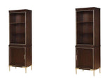 Eschenbach Gold Trim & Cherry Finish Entertainment Center