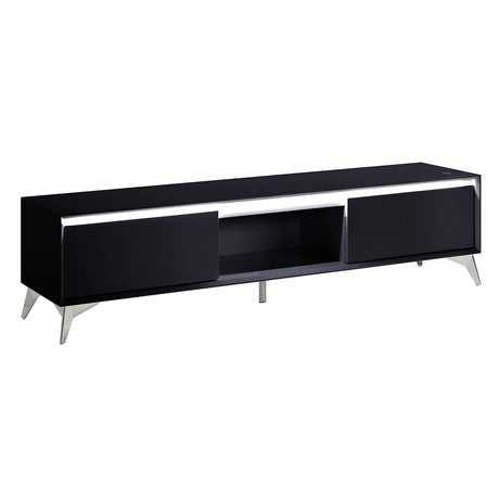 Raceloma Led, Black & Chrome Finish Tv Stand