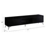 Raceloma Led, Black & Chrome Finish Tv Stand