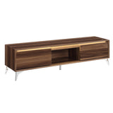 Raceloma Led, Walnut & Chrome Finish Tv Stand