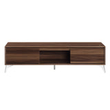 Raceloma Led, Walnut & Chrome Finish Tv Stand