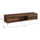 Raceloma Led, Walnut & Chrome Finish Tv Stand