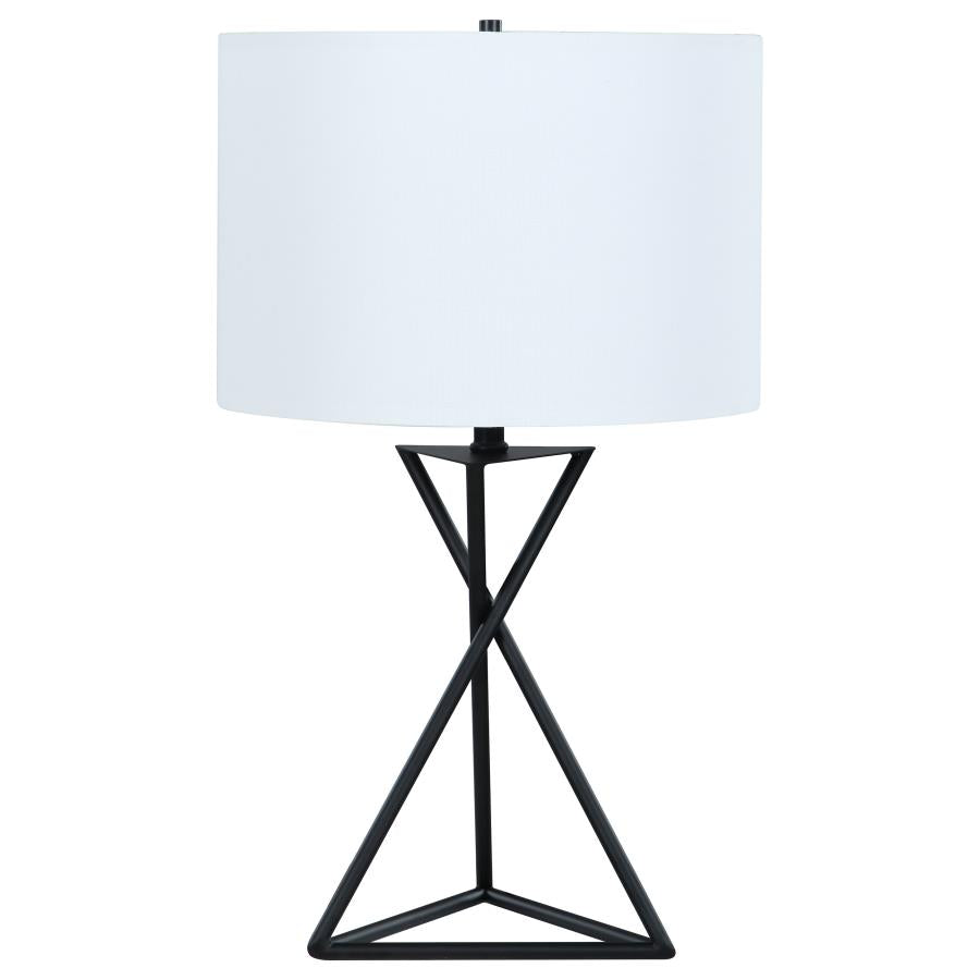 Mirio Drum Table Lamp White And Black