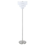 Anya Metal Base Floor Lamp Chrome And Crystal