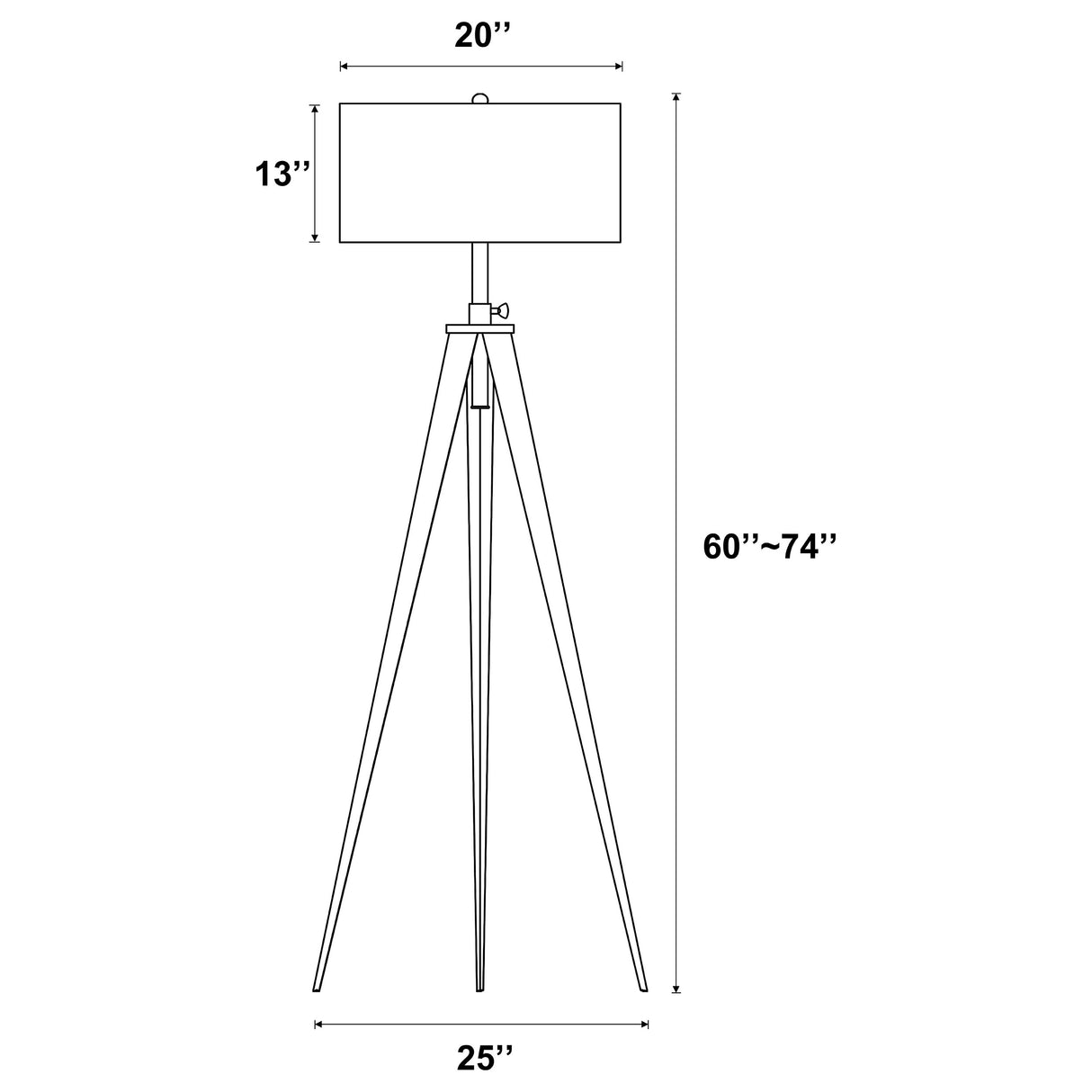 Harrington Tripod Legs Floor Lamp White And Black