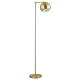 Linnea 1-Light Dome Shade Floor Lamp Brass