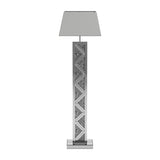 Carmen Mirror 65-Inch Empire Ed Acrylic Floor Lamp Silver