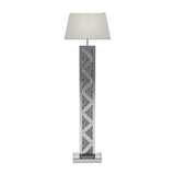 Carmen Mirror 65-Inch Empire Ed Acrylic Floor Lamp Silver