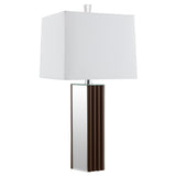 Elena Brown 30-Inch Square Tapered Mirrored Table Lamp