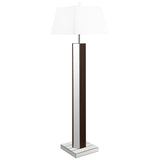 Elena Brown 67-Inch Square Tapered Mirrored Floor Lamp