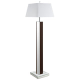 Elena Brown 67-Inch Square Tapered Mirrored Floor Lamp