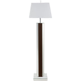 Elena Brown 67-Inch Square Tapered Mirrored Floor Lamp