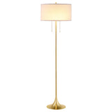 Elmira 65-inch Drum Shade Metal Floor Lamp Gold