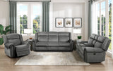 Brennen Charcoal Double Reclining Sofa