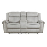 Brennen Power Double Reclining Love Seat With Center Console