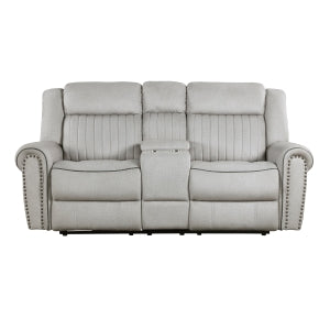 Brennen Power Double Reclining Love Seat With Center Console