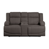 Camryn Chocolate Power Double Reclining Loveseat