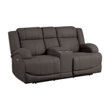 Camryn Chocolate Power Double Reclining Loveseat