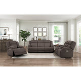 Camryn Chocolate Power Double Reclining Loveseat