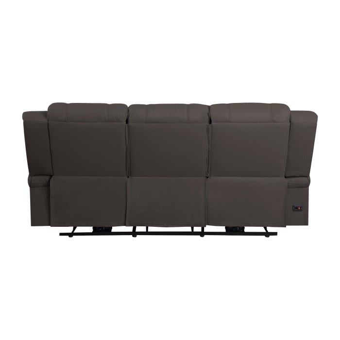 Camryn Chocolate Power Double Reclining Sofa