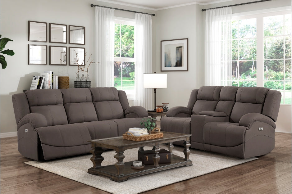 Camryn Chocolate Living Room Set (Power)