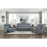 Camryn Graphite Blue Power Double Reclining Sofa