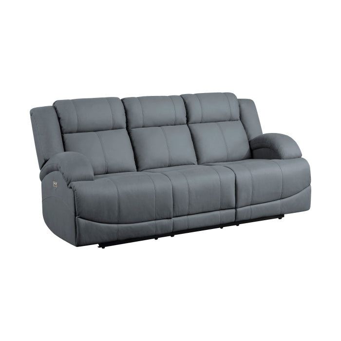 Camryn Graphite Blue Power Double Reclining Sofa