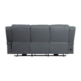 Camryn Graphite Blue Power Double Reclining Sofa