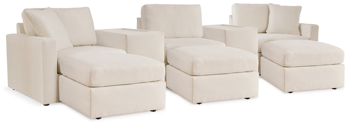 Modmax 5-Piece Sectional and 3 Ottomans