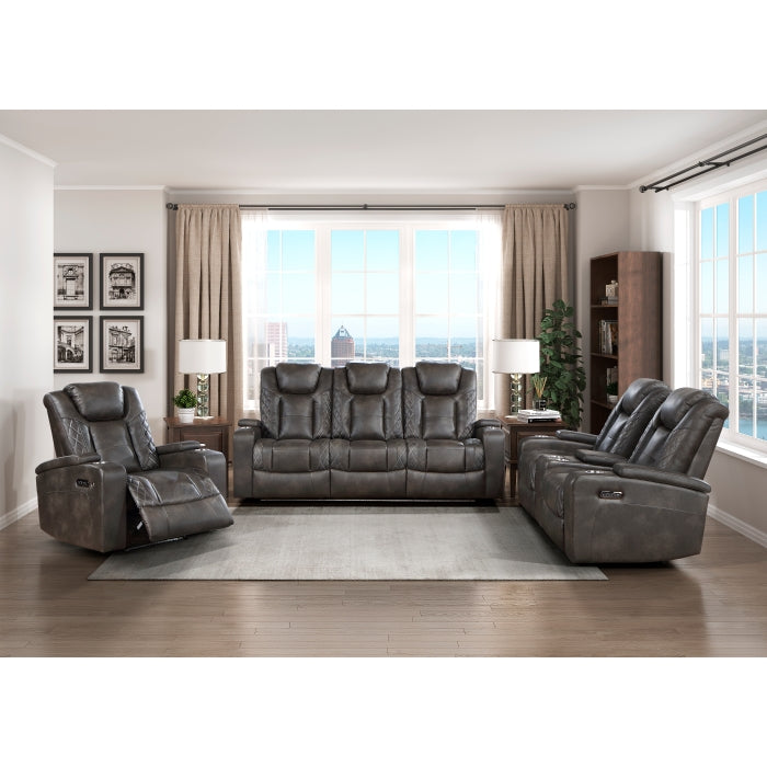 Tabor Dark Brown Power Double Reclining Sofa