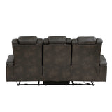 Tabor Dark Brown Power Double Reclining Sofa