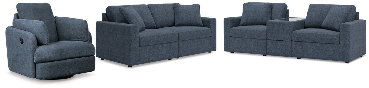 Modmax 3-Piece Sectional Sofa, 2-Piece Sectional Loveseat and Swivel Glider Recliner