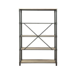 Itzel Antique Oak & Sandy Gray Finish Bookshelf