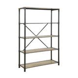 Itzel Antique Oak & Sandy Gray Finish Bookshelf